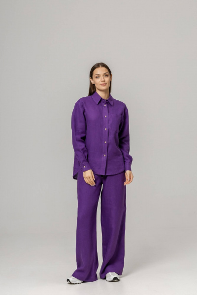 Брюки, рубашка Twok 110203 фиалковый - фото 8