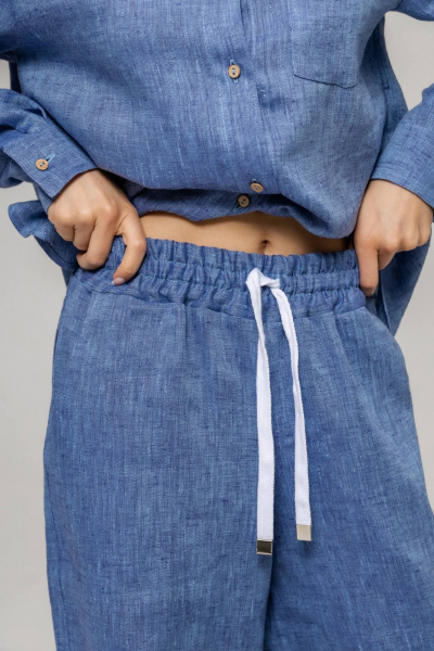 Брюки, рубашка Twok 110204 деним - фото 10