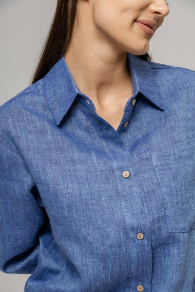 Брюки, рубашка Twok 110204 деним - фото 9