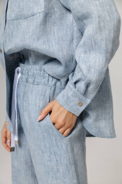 Брюки, рубашка Twok 110205 цвет воды - фото 7