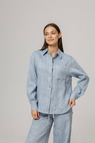 Брюки, рубашка Twok 110205 цвет воды - фото 4