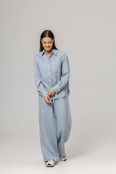 Брюки, рубашка Twok 110205 цвет воды - фото 2