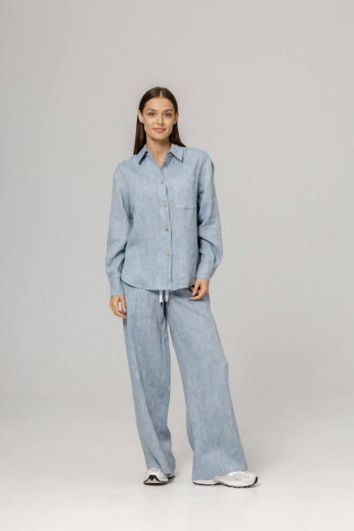 Брюки, рубашка Twok 110205 цвет воды - фото 1