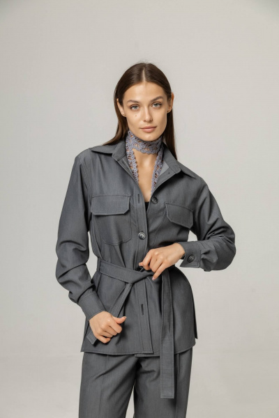 Брюки, рубашка Twok 222011 серый - фото 1