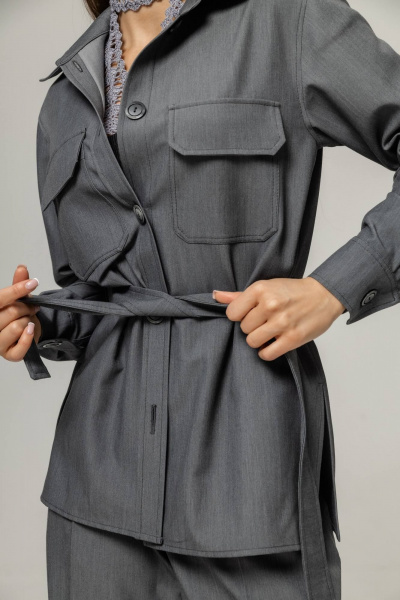 Брюки, рубашка Twok 222011 серый - фото 9