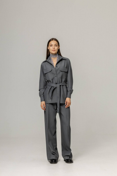 Брюки, рубашка Twok 222011 серый - фото 5