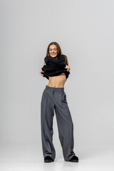 Брюки Twok 222012 серый - фото 7