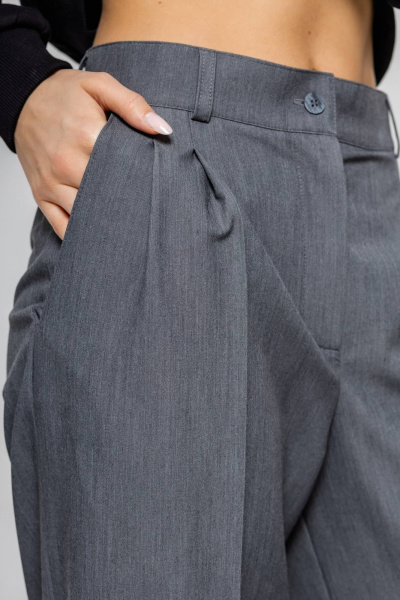 Брюки Twok 222012 серый - фото 6