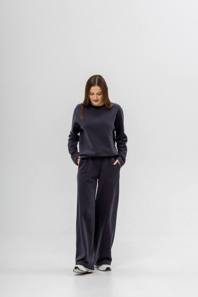 Брюки, лонгслив Twok 400766 графит - фото 6