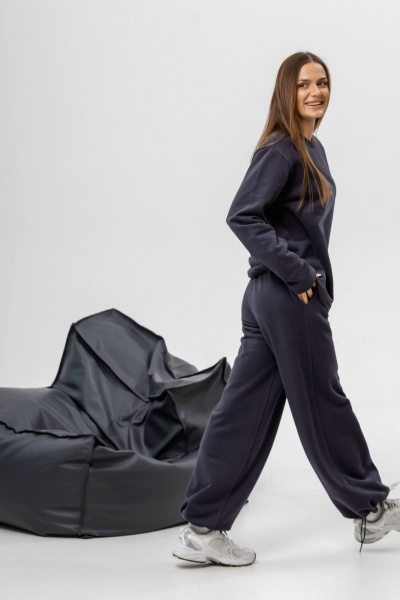 Брюки, лонгслив Twok 400766 графит - фото 2