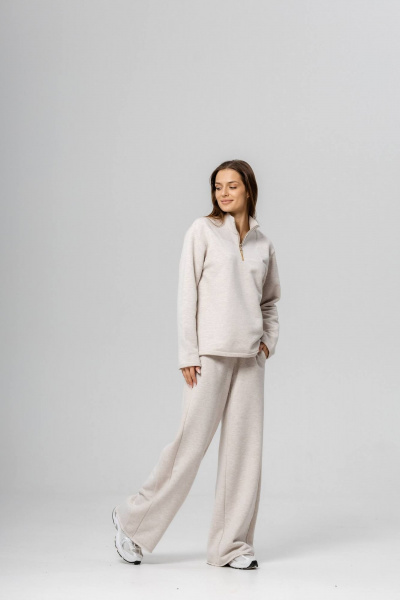 Брюки, лонгслив Twok 400814 белый меланж - фото 9