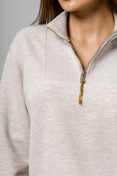 Брюки, лонгслив Twok 400814 белый меланж - фото 5