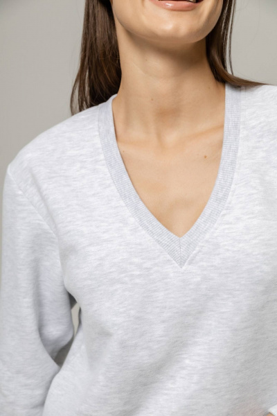 Джемпер Twok 440702 серый меланж - фото 5