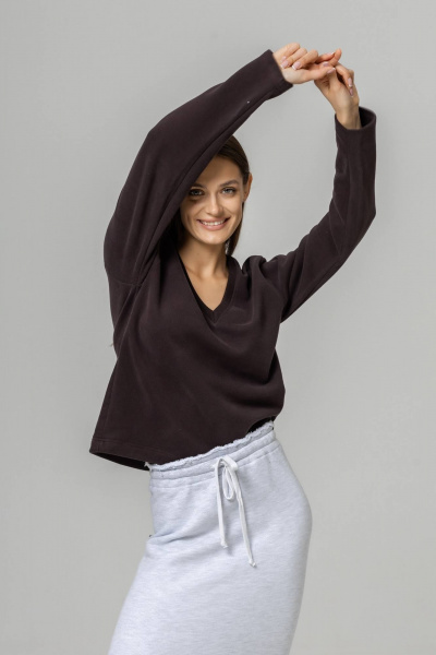 Джемпер Twok 440709 шоколад - фото 5