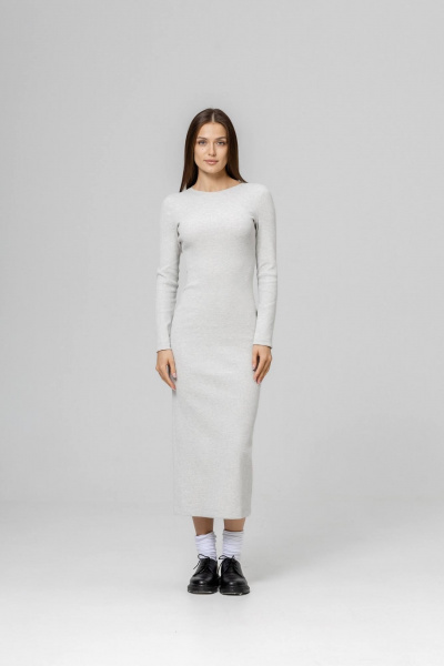 Платье Twok 440803 серый меланж - фото 1
