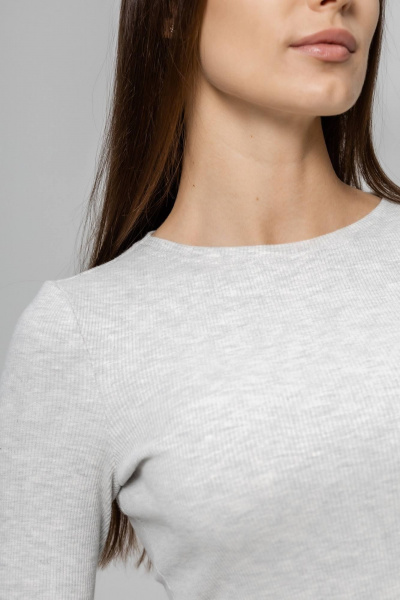 Платье Twok 440802 серый меланж - фото 3