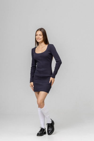 Платье Twok 440804 графит - фото 1