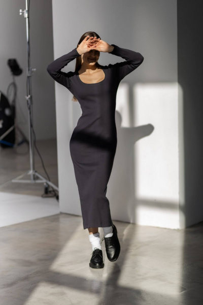 Платье Twok 440805 графит - фото 8