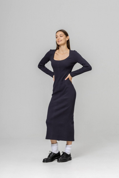 Платье Twok 440805 графит - фото 1