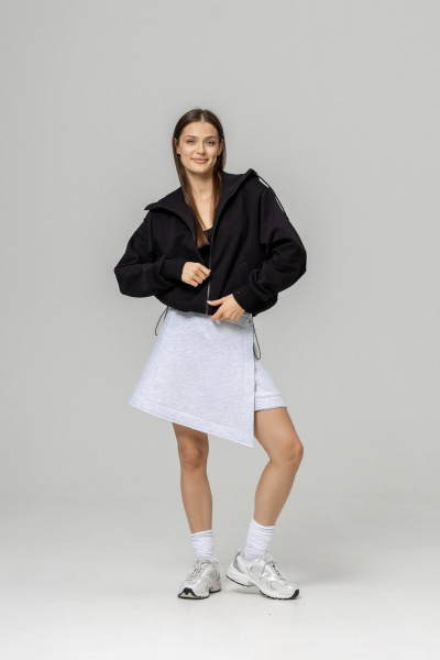 Юбка Twok 444002 белый меланж - фото 7