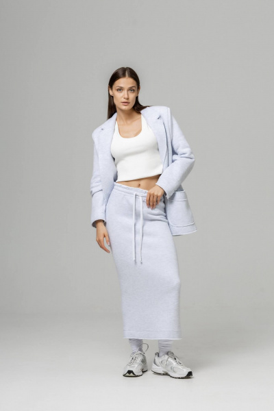 Юбка Twok 444003 белый меланж - фото 5