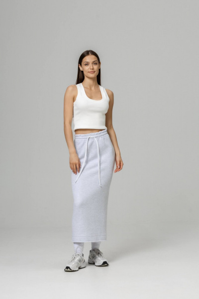 Юбка Twok 444003 белый меланж - фото 1