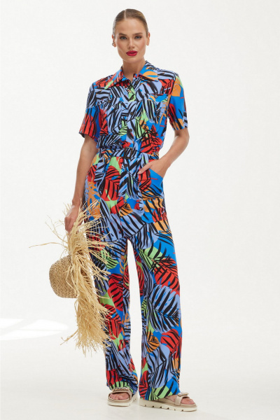 Комбинезон Твой имидж 2125 голубой_принт - фото 6