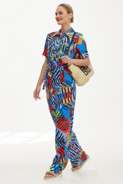 Комбинезон Твой имидж 2125 голубой_принт - фото 5