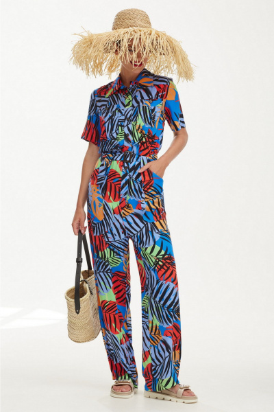 Комбинезон Твой имидж 2125 голубой_принт - фото 4