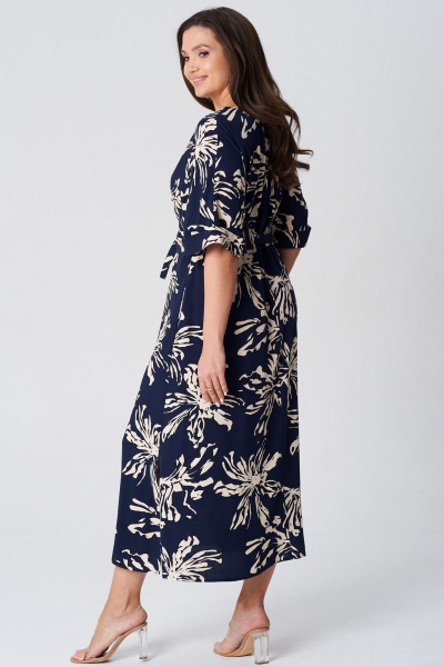 Платье LeNata 16508 синий-в-рисунок - фото 8