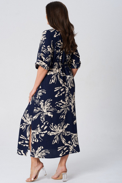Платье LeNata 16508 синий-в-рисунок - фото 7