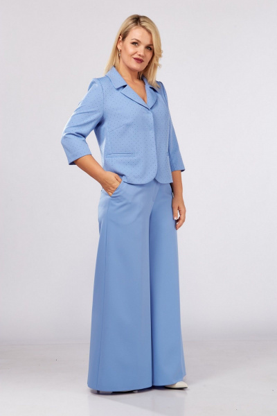 Брюки, жакет Koketka i K 1271-1 голубой - фото 8