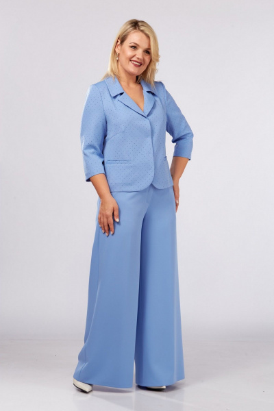 Брюки, жакет Koketka i K 1271-1 голубой - фото 5