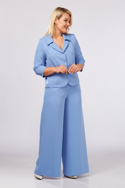 Брюки, жакет Koketka i K 1271-1 голубой - фото 4