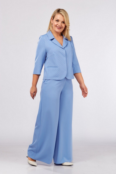 Брюки, жакет Koketka i K 1271-1 голубой - фото 3