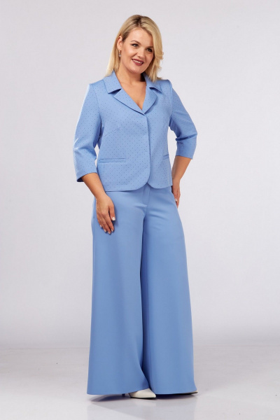 Брюки, жакет Koketka i K 1271-1 голубой - фото 2