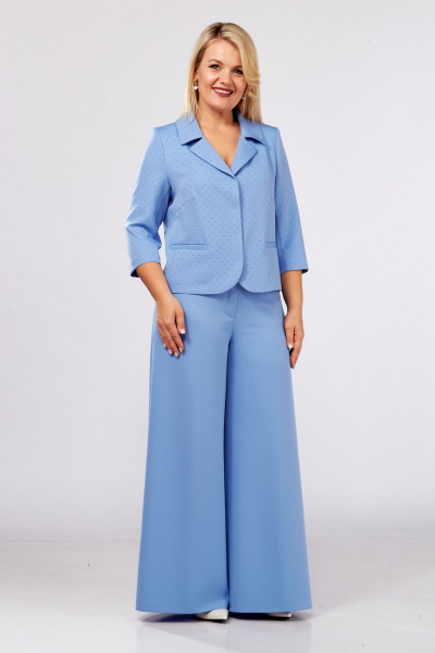 Брюки, жакет Koketka i K 1271-1 голубой - фото 1