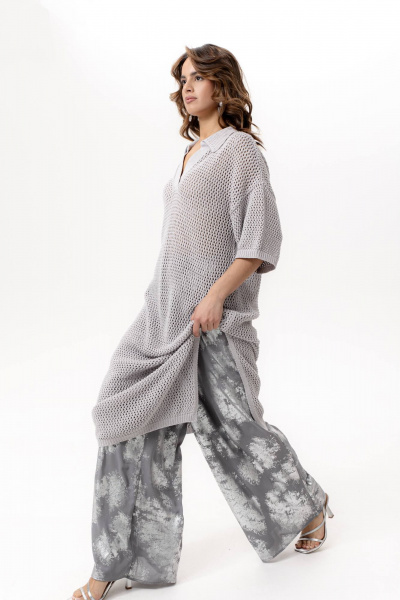 Платье Romgil РВ0206-ХЛ4 светло-серый - фото 7