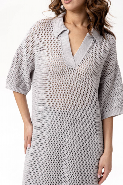 Платье Romgil РВ0206-ХЛ4 светло-серый - фото 3