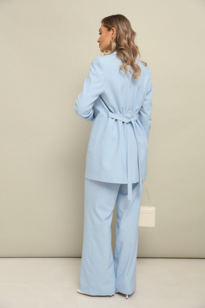 Брюки, жакет, топ LM К127048 голубой - фото 14
