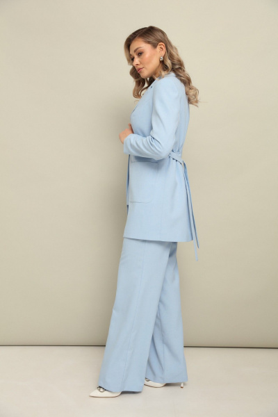 Брюки, жакет, топ LM К127048 голубой - фото 13