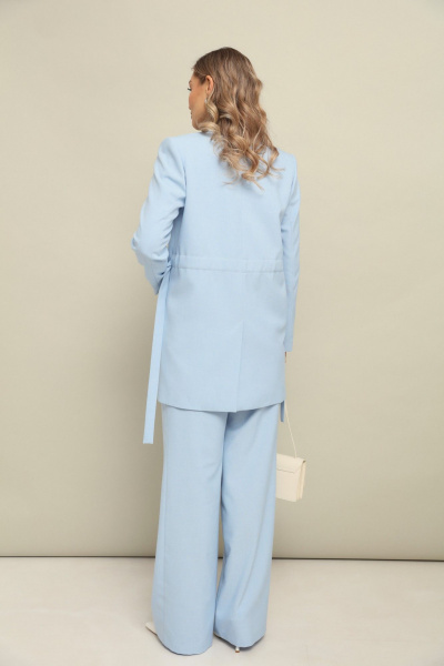Брюки, жакет, топ LM К127048 голубой - фото 4