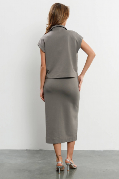 Джемпер, юбка Romgil РП0053-ХЛ4 пепел - фото 2