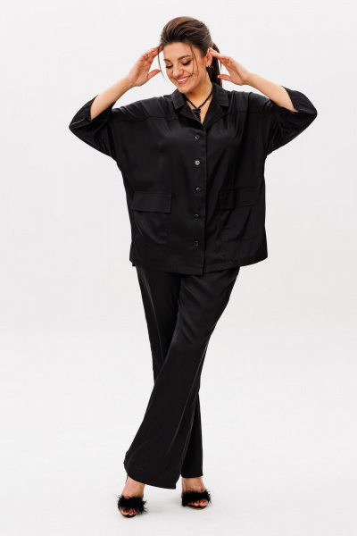 Блуза, брюки Anelli 1558 черный_жемчуг - фото 7