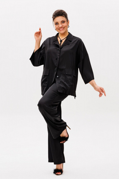 Блуза, брюки Anelli 1558 черный_жемчуг - фото 3