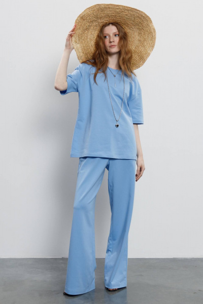 Брюки, джемпер Romgil РП0055-ХЛ4 голубой - фото 1