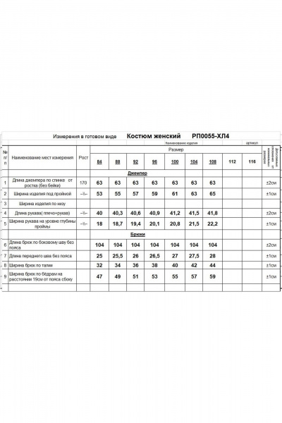 Брюки, джемпер Romgil РП0055-ХЛ4 голубой - фото 5