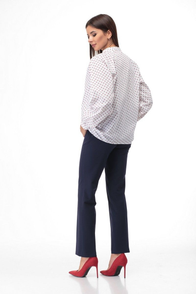 Брюки классические с боковыми карманами и поясом Anelli 323 синий - фото 15