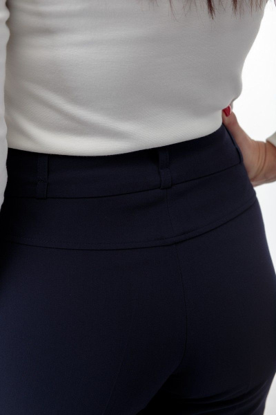 Брюки классические с боковыми карманами и поясом Anelli 323 синий - фото 8