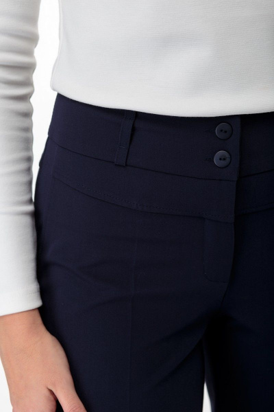 Брюки классические с боковыми карманами и поясом Anelli 323 синий - фото 7